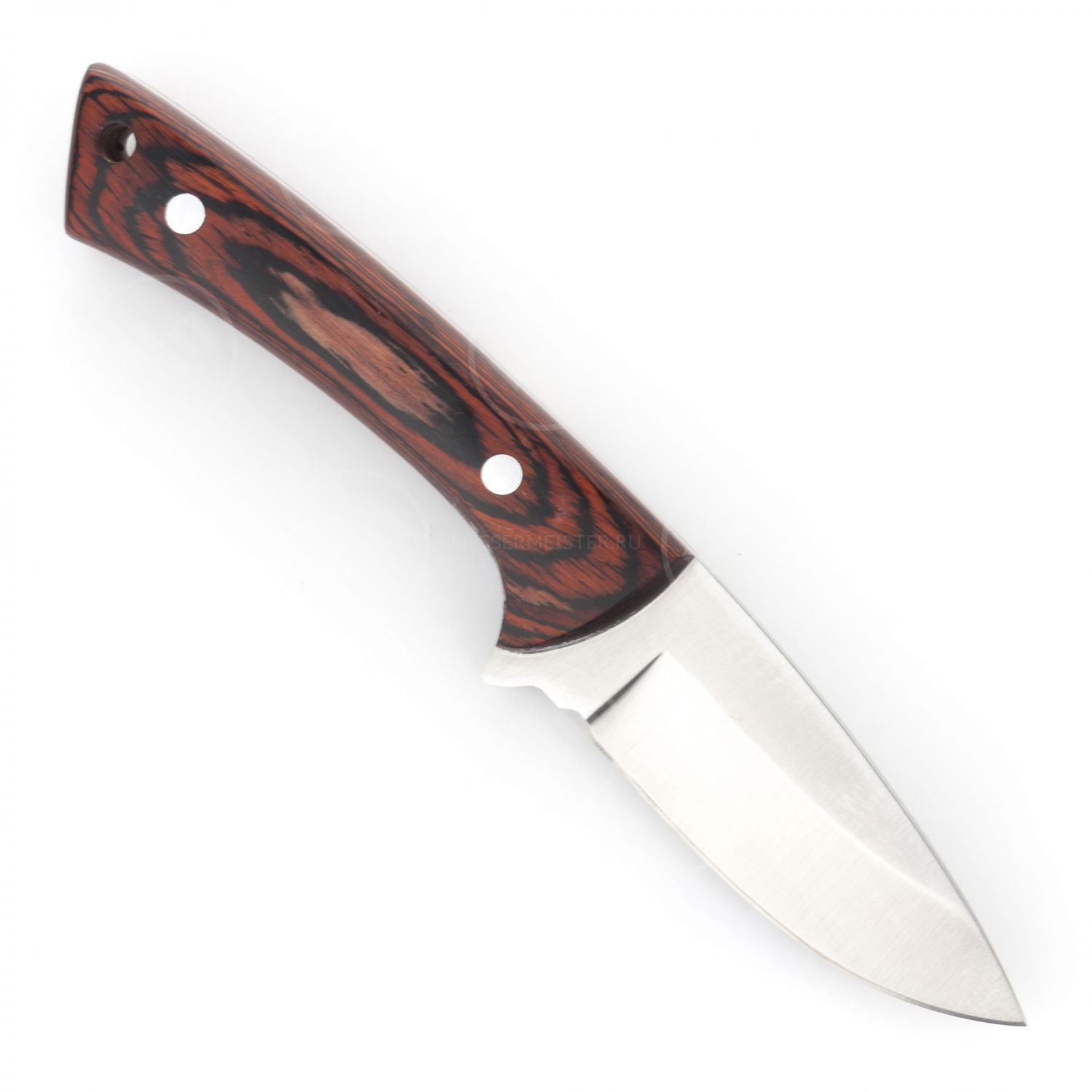 Нож "Колибри" (9см, крюк, рук. красн. выдерж. дер. кож. чех.)